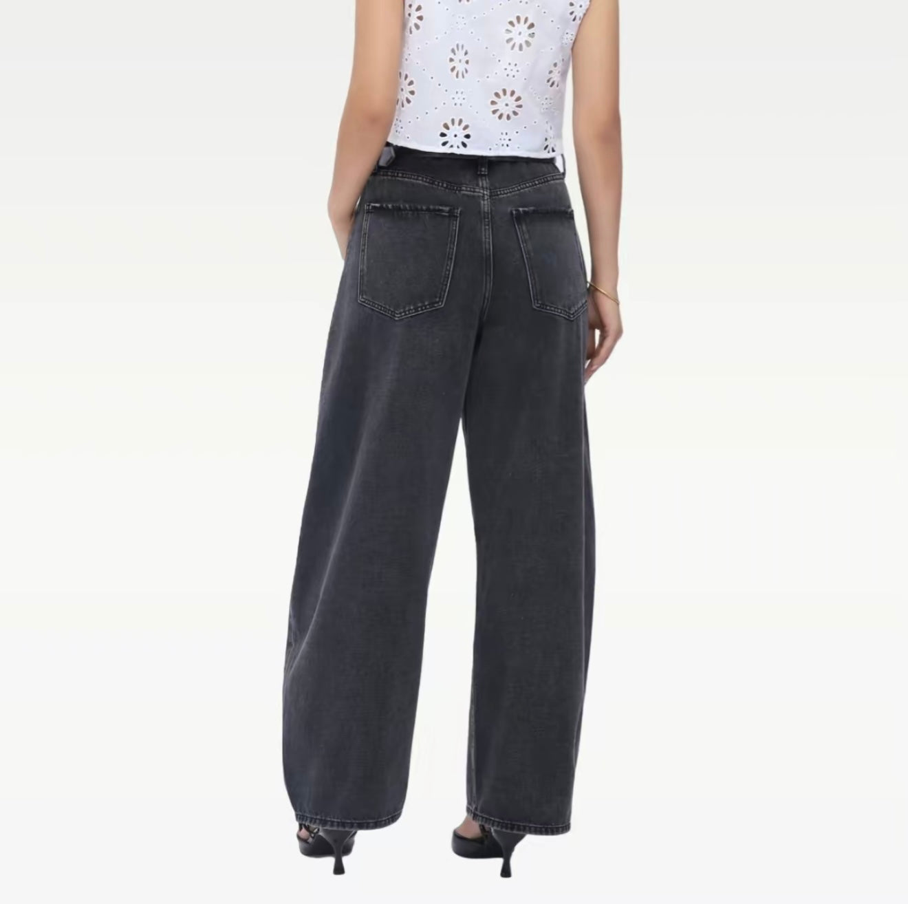 High Waist Baggy Barrel Jeans