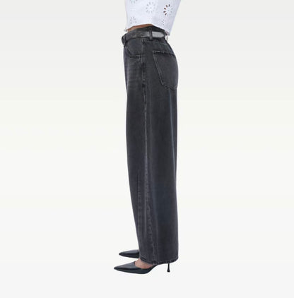 High Waist Baggy Barrel Jeans