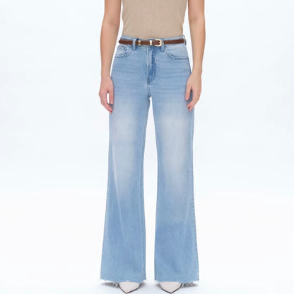 High Rise Cross Over Stretchy Jeans